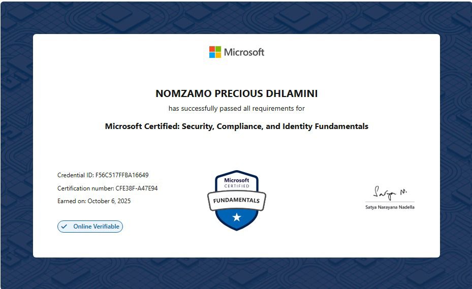 Microsoft Security Certificate
